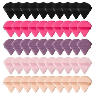 Skincare Cosmetic Foundation Triangle Powder Puff, Summe Makeup Sponge Puff, Dry and Wet Use Beauty Blender for Loose Powder ...