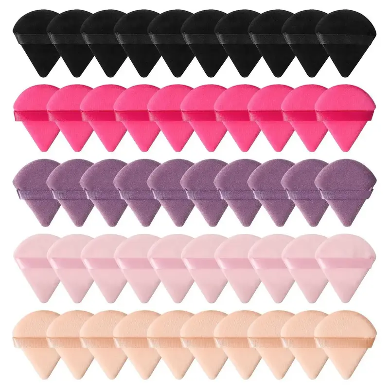 Skincare Cosmetic Foundation Triangle Powder Puff, Summe Makeup Sponge Puff, Dry and Wet Use Beauty Blender for Loose Powder ...