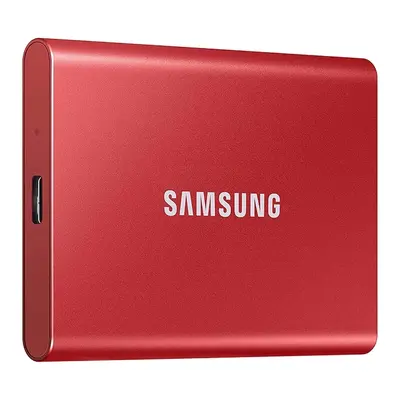 Samsung MU-PC1T0R/CN | T7 Series 1TB 10Gbps USB 3.2 Gen 2 (Type C) Metallic Red Portable Solid State Drive