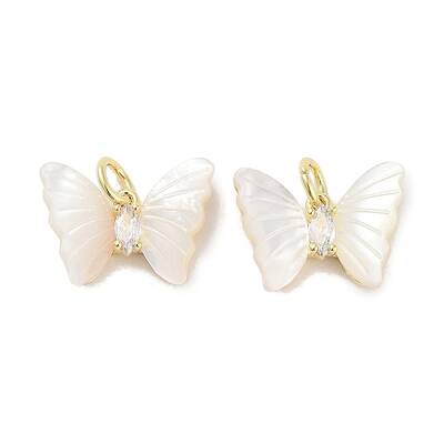 Brass Micro Pave Cubic Zirconia Pendants
