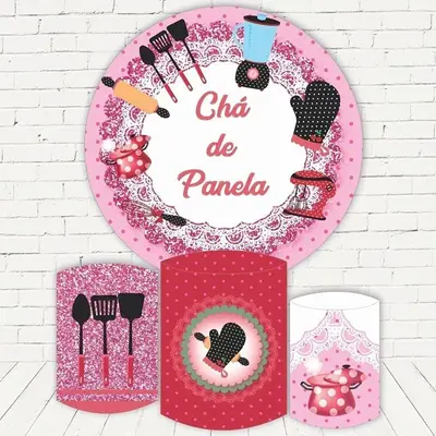 Aperturee Rose Red Kitchenware Round Birthday Party Backdrop Kit | Round Backdrop Cover Diy | Circle Party Backdrop | Round B...