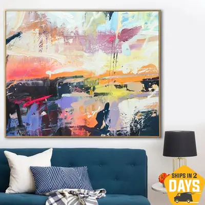 Original Abstract Colorful Paintings On Canvas Textured Handmade Wall Art Creative Oil Painting | DEPTH OF NATURE 17 39.37&qu...
