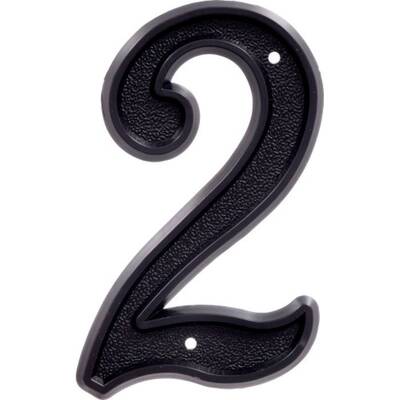 Hillman House Number-2 Hillman 5-1/ Plastic -, Matte Black
