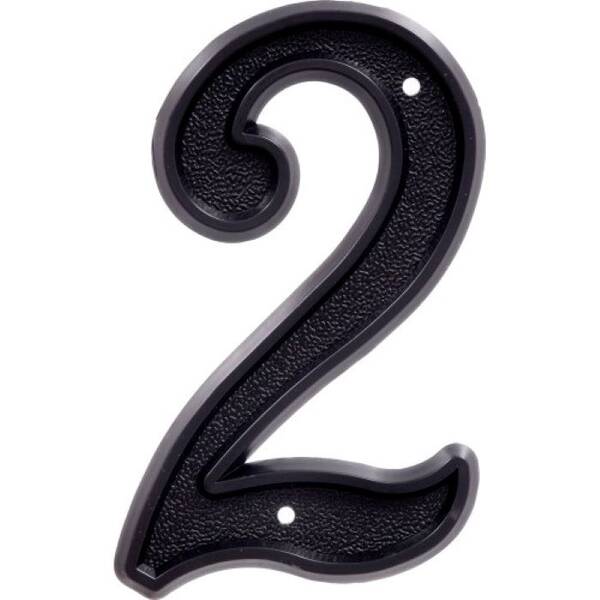 Hillman House Number-2 Hillman 5-1/ Plastic -, Matte Black