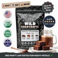 Cocotropic Mushroom Cacao Powder – Sugar-Free Mix for Calm, Focus, Energy & Mood – With Chaga, Reishi, Maca & Turmeric fo...