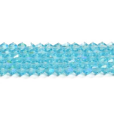 Transparent Electroplate Glass Beads Strands