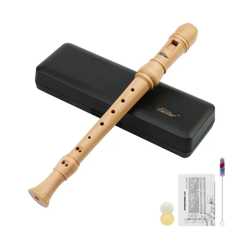 Eastar Soprano Recorder Instrument for Kids Adults Beginners, Baroque fingering C Key Maple Wooden Recorder, 3 Piece Recorder...