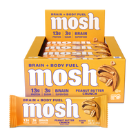 MOSH Protein Bars Peanut Butter Crunch 12ct Snack Crunchy