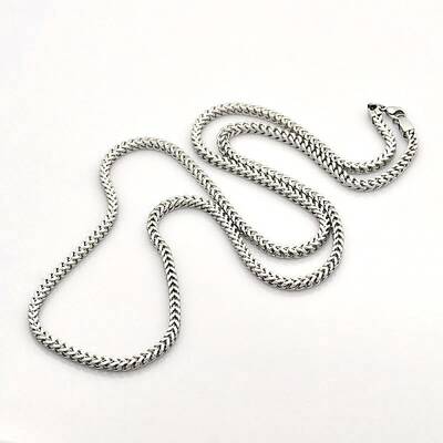 Tarnish Resistant Boy's 304 Stainless Steel Long Wheat Chain Necklaces