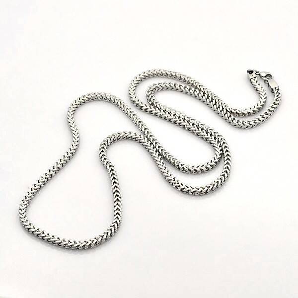 Tarnish Resistant Boy's 304 Stainless Steel Long Wheat Chain Necklaces