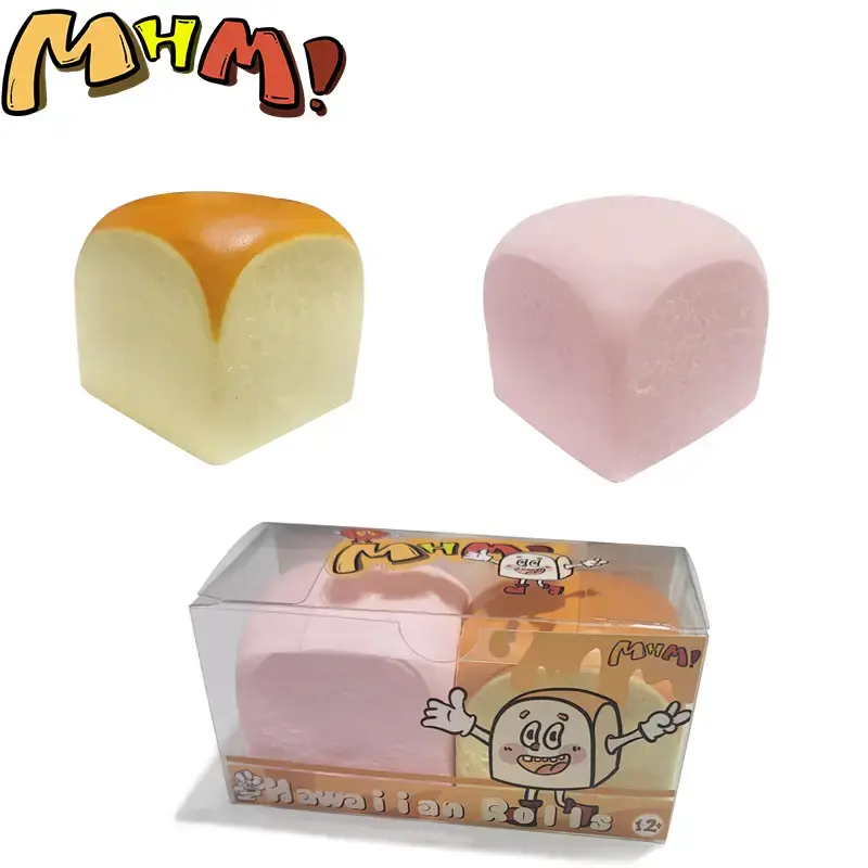 MHM Squishy Series Hawaiian Rolls 2pcs, Slow Rebound Soft Toys, Taba Squishy, Stress Relief Toy，Adults Fidget Toy Sensory T...
