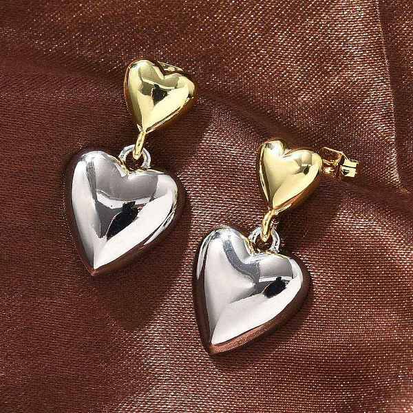Brass Dangle Stud Earrings