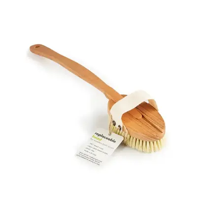 Wooden Bath Brush with a Replacement Head (FSC 100%) | Style: Bath Brush with Head