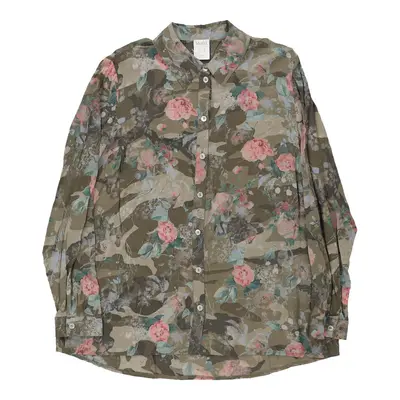 Mona Floral Shirt - XL Camo Viscose