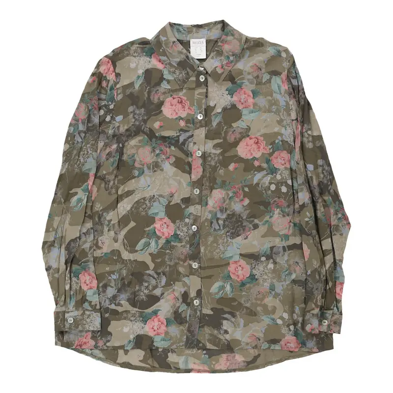 Mona Floral Shirt - XL Camo Viscose