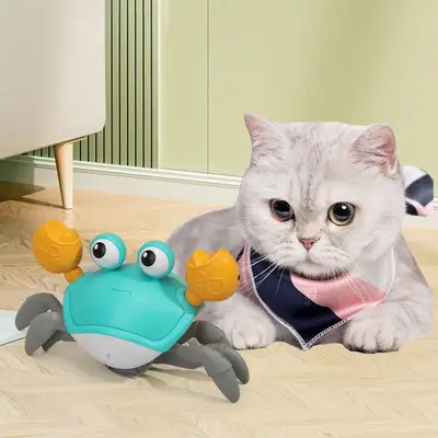 Electric Induction Crab Design Pet Cat Toy, Automatically Runaway Crab Toy, Interactive Toy for Dogs & Cats, Dog Toy, Pet Sup...
