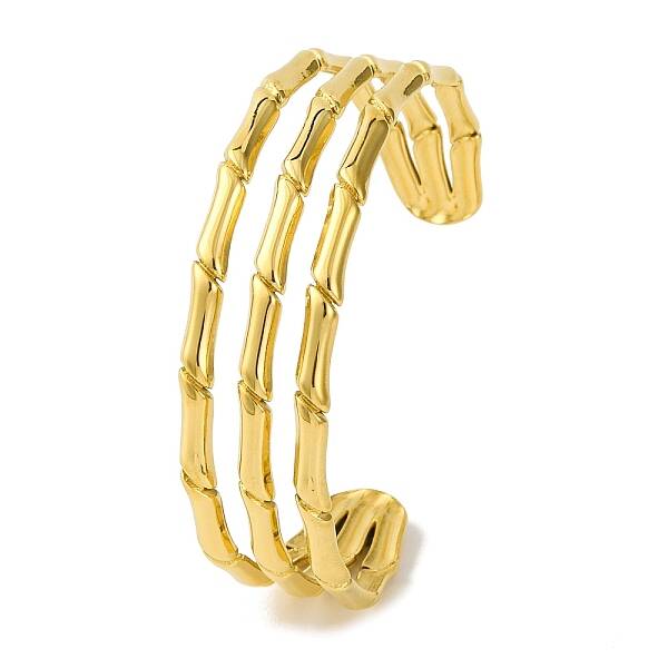 Ion Plating(IP) 304 Stainless Steel Cuff Bangles for Women