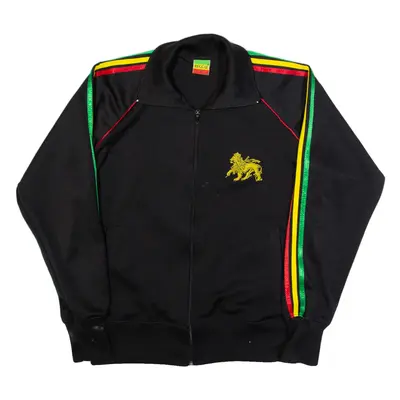 REGGAE Mens Track Jacket Black S