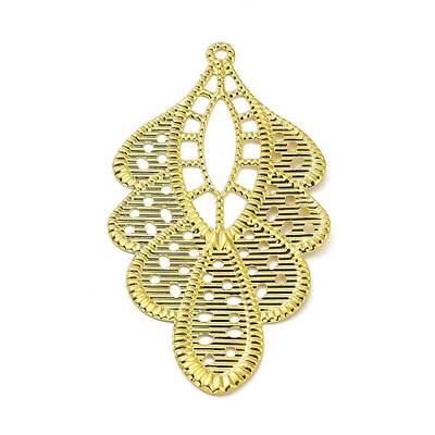 Rack Plating Iron Filigree Big Pendants