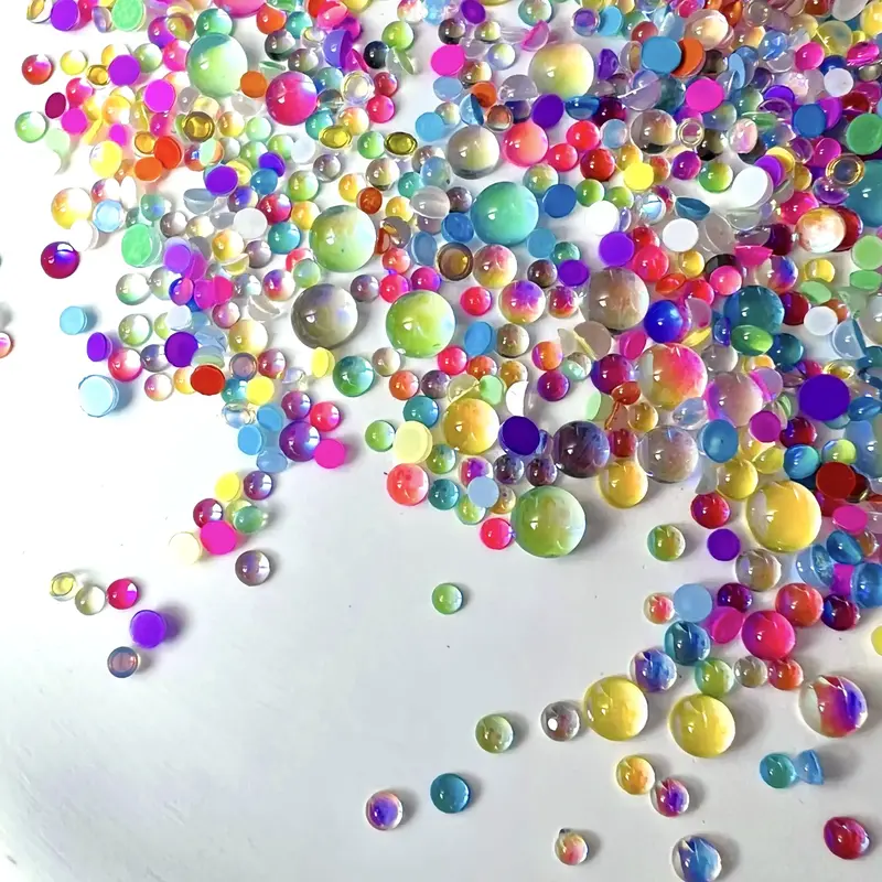 RESTOCK! Mermaid Beads Flat Back -- Assorted Glass Nail Charms