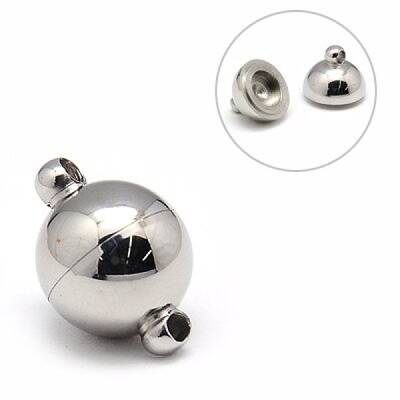 Tarnish Resistant Stainless Steel Magnetic Clasps with Loops