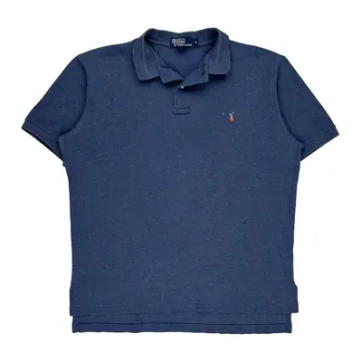 Polo By Ralph Lauren Polo Shirt - Medium Blue Cotton | Size: medium
