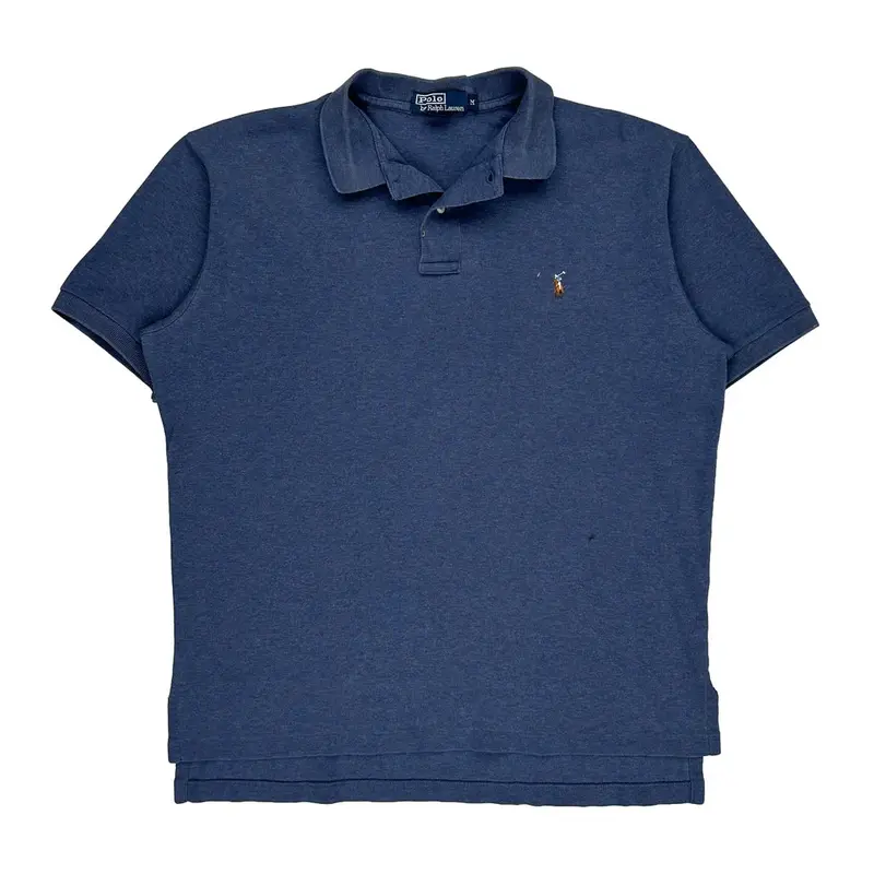Polo By Ralph Lauren Polo Shirt - Medium Blue Cotton | Size: medium