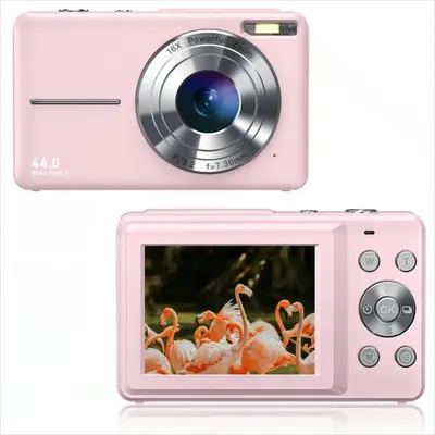 Digital Camera for Summer Gift, Rechargeable 5MP Image Sensor Cameras Digital with 16X Digital Zoom, 1080P Autofocus Anti-sha...