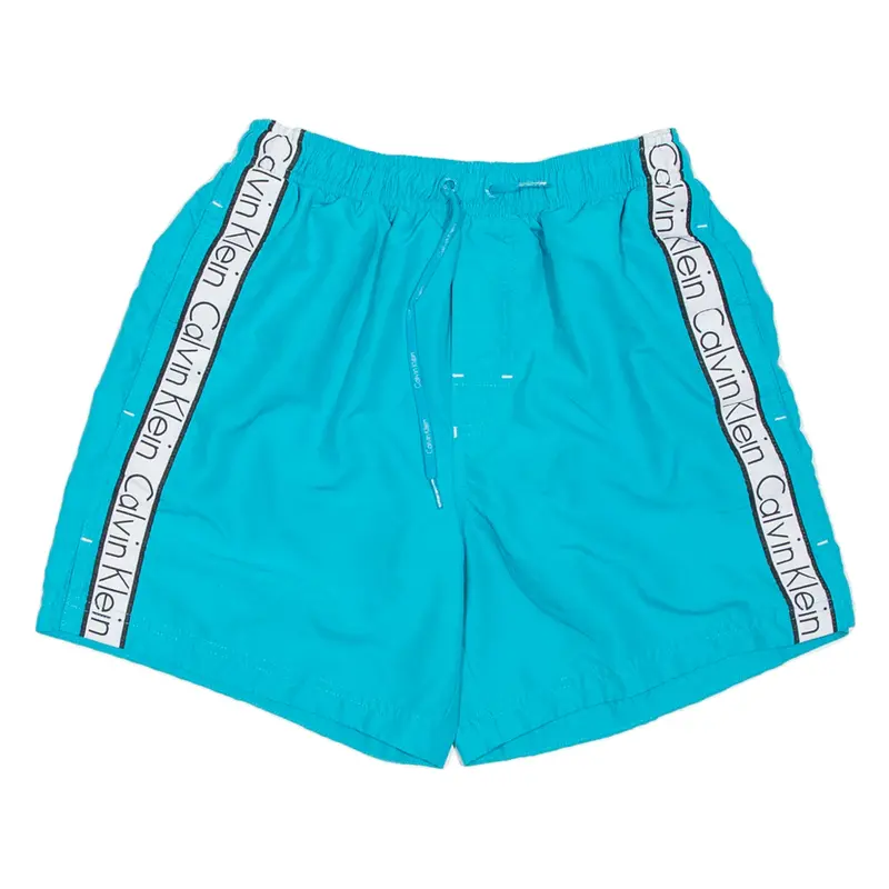 CALVIN KLEIN Mesh Lining Mens Swimming Shorts Blue Relaxed S W24