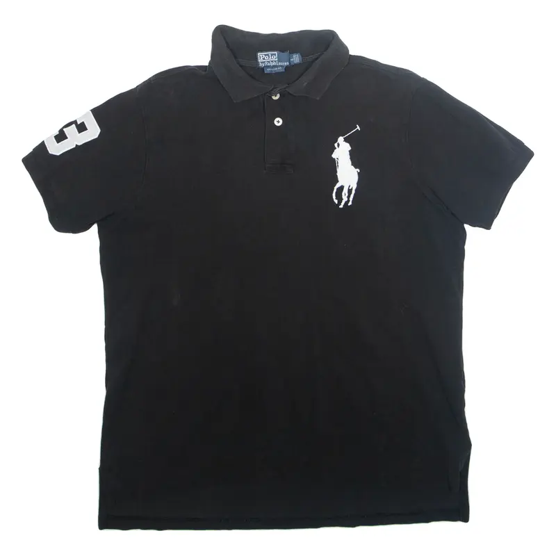 POLO RALPH LAUREN Mens Polo Shirt Black L