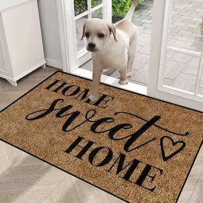 Non-slip Door Rug Mat, 1 Count Home Pattern Absorbent Bathroom Mat, Hallway & Outdoor Floor Mat