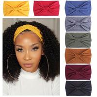 Women's Solid Color Bowknot Design Sports Headband, 8 Counts/set Non-slip Comfortable Breathable Sweatband for Women & Girls,...