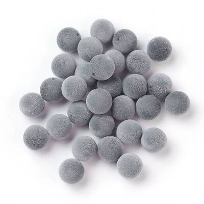 Flocky Acrylic Beads