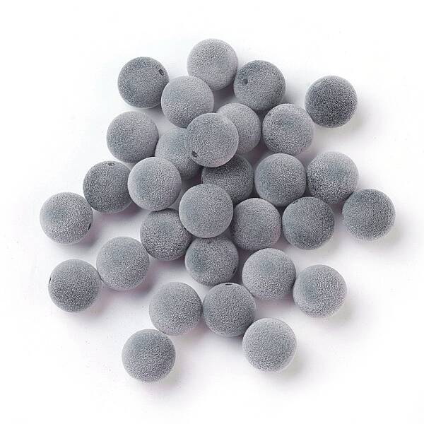 Flocky Acrylic Beads