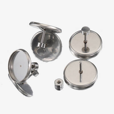 Non-Tarnish 304 Stainless Steel Studs Earrings Findings