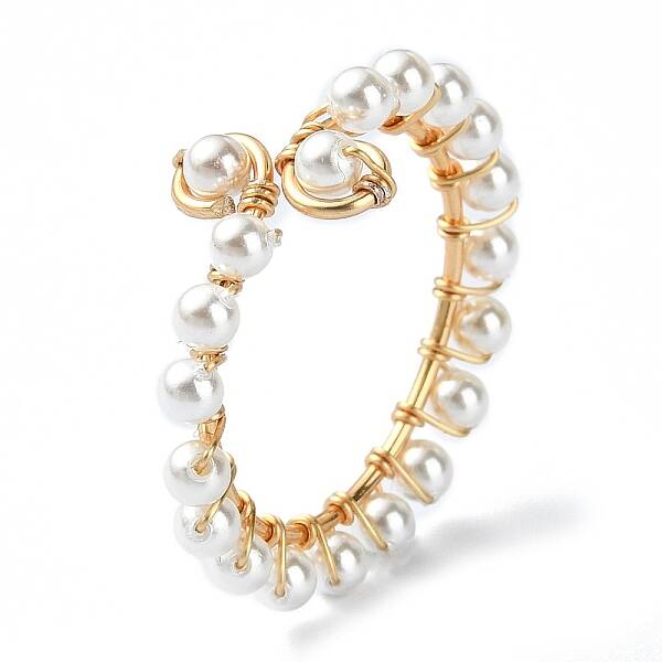 Shell Pearl Open Cuff Ring