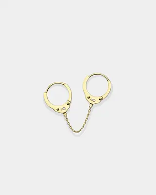 14K Gold Handcuffs Cartilage Earring - 8mm