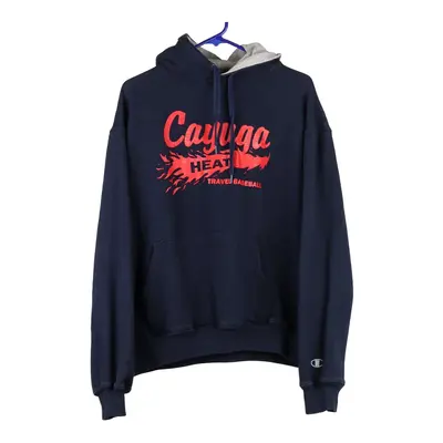 Cayuga Heat Baseball Champion Hoodie - Large Blue Cotton Blend