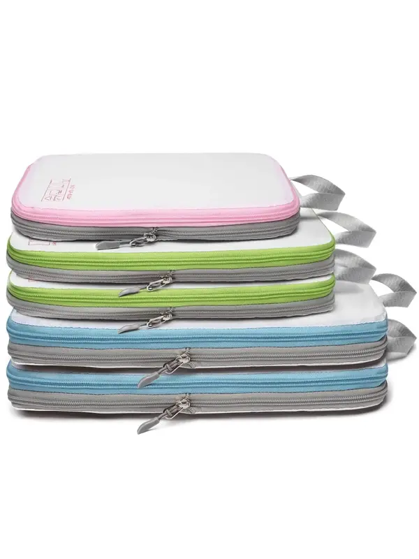 Compression Packing Cubes for Suitcases, 5counts/set Travel Organizer, Travel Essentials for Carry On, Luggage Packing Organi...