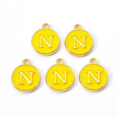 Golden Plated Alloy Enamel Charms