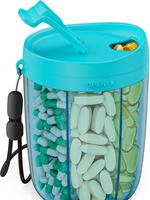 Large Supplement Organizer Bottle, Holds Plenty of 6 Various Vitamins in 1 Pill Dispenser with Anti-Mixing & Wide Openings De...
