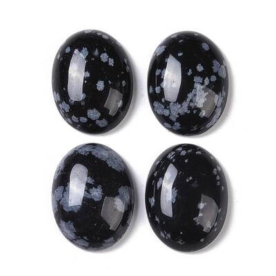 Natural Snowflake Obsidian Cabochons