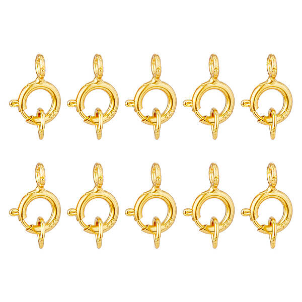 10Pcs 925 Sterling Silver Spring Ring Clasps