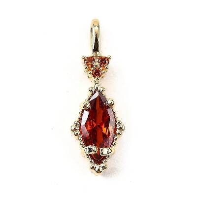 Brass Micro Pave Cubic Zirconia Pendants