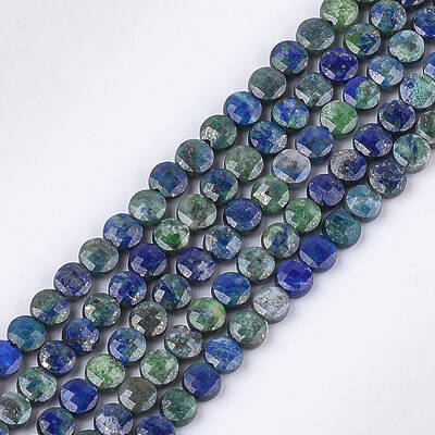 Natural Chrysocolla and Lapis Lazuli Beads Strands