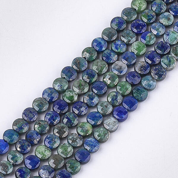 Natural Chrysocolla and Lapis Lazuli Beads Strands