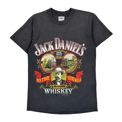 Jack Daniel'S Oneita Graphic T-Shirt - Large Black Cotton Blend