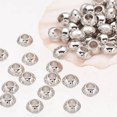 Rondelle Tibetan Silver Spacer Beads