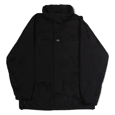 HELLY HANSEN Mens Rain Jacket Black Hooded XL