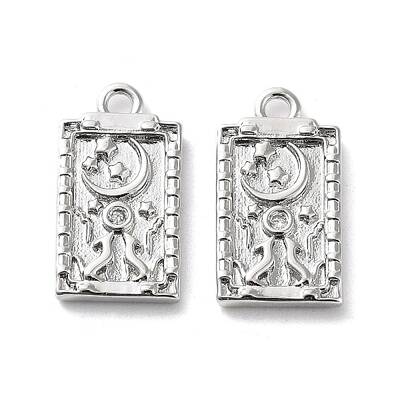 Rack Plating Brass Micro Pave Cubic Zirconia Pendants